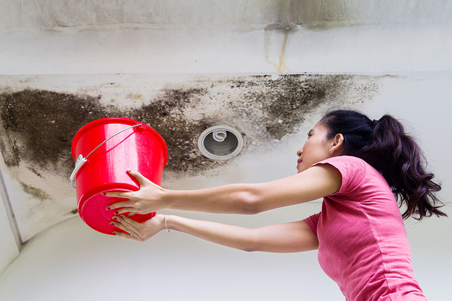 How rain and roof leaks lead to water damage and mold